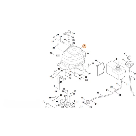 Stihl  B&S, silnik czterosuwowy 31A607-0125-B1, 31A607-0156-B1, 31R507-0008-B1 6170 011 1800